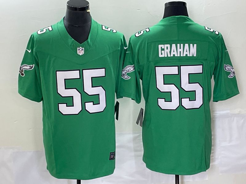 Men Philadelphia Eagles #55 Graham Green Nike Throwback Vapor Limited NFL Jersey